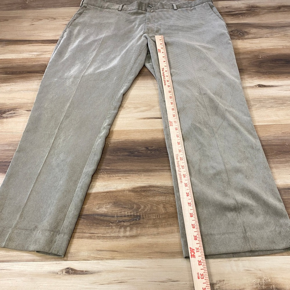 Perry Ellis Portfolio Pants Mens 40x30 Corduroy Classic Heritage Taupe Olive - Picture 5 of 7